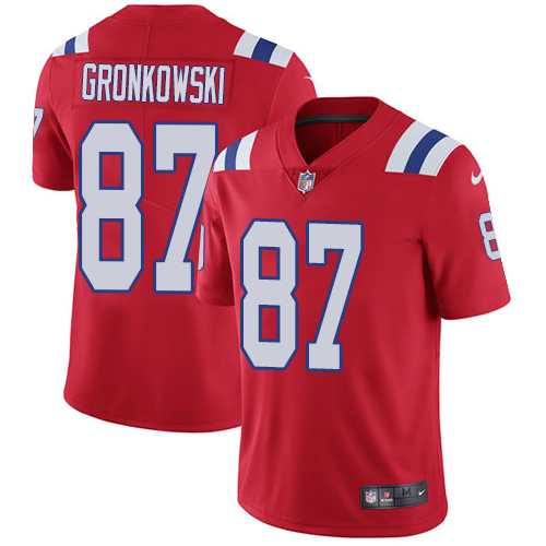 Nike New England Patriots #87 Rob Gronkowski Red Alternate NFL Vapor Untouchable Limited Jersey,We sell and wholesale Nike New England Patriots #87 Rob Gronkowski Red Alternate NFL Vapor Untouchable Limited Jersey on line form chian!